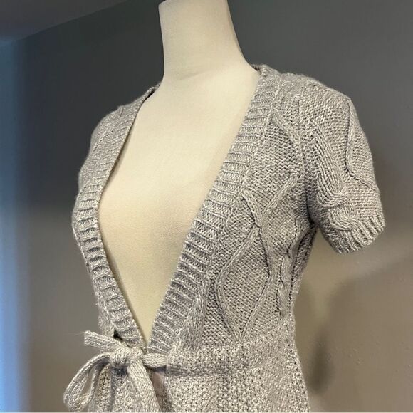 Aeropostale short sleeve open cardigan with front tie size XS - Picture 3 of 13